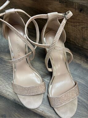 Kelly & Katie Blush Crystal Strappy Heels